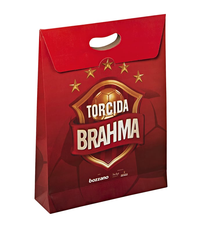 Sacolas de papel duplex personalizadas